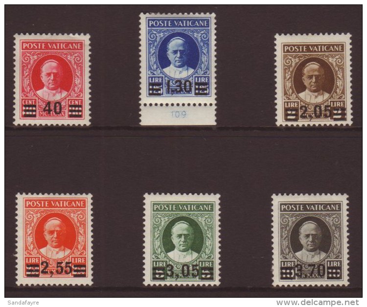 1934 Provisional Surcharge Set, Sass S7, SG 35/40, Very Fine Mint, All Expertized (6 Stamps) For More Images,... - Sonstige & Ohne Zuordnung