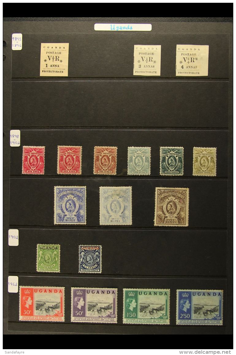 1895 - 1962 SMALL MINT SELECTION Small But Useful Range With 1895 1a, 3a And 4a Type-set Stamps Unused, 1898 Set... - Ouganda (...-1962)