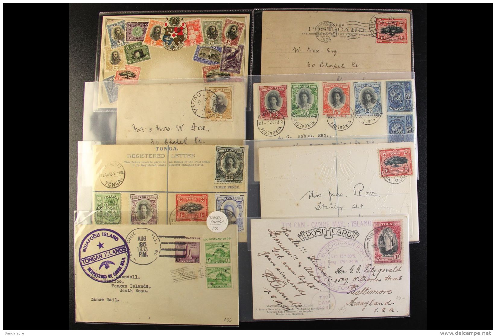 1904-1973 INTERESTING COVERS/POSTAL HISTORY HOARD A Collection Of Commercial And Philatelic Covers With Much Of... - Tonga (...-1970)