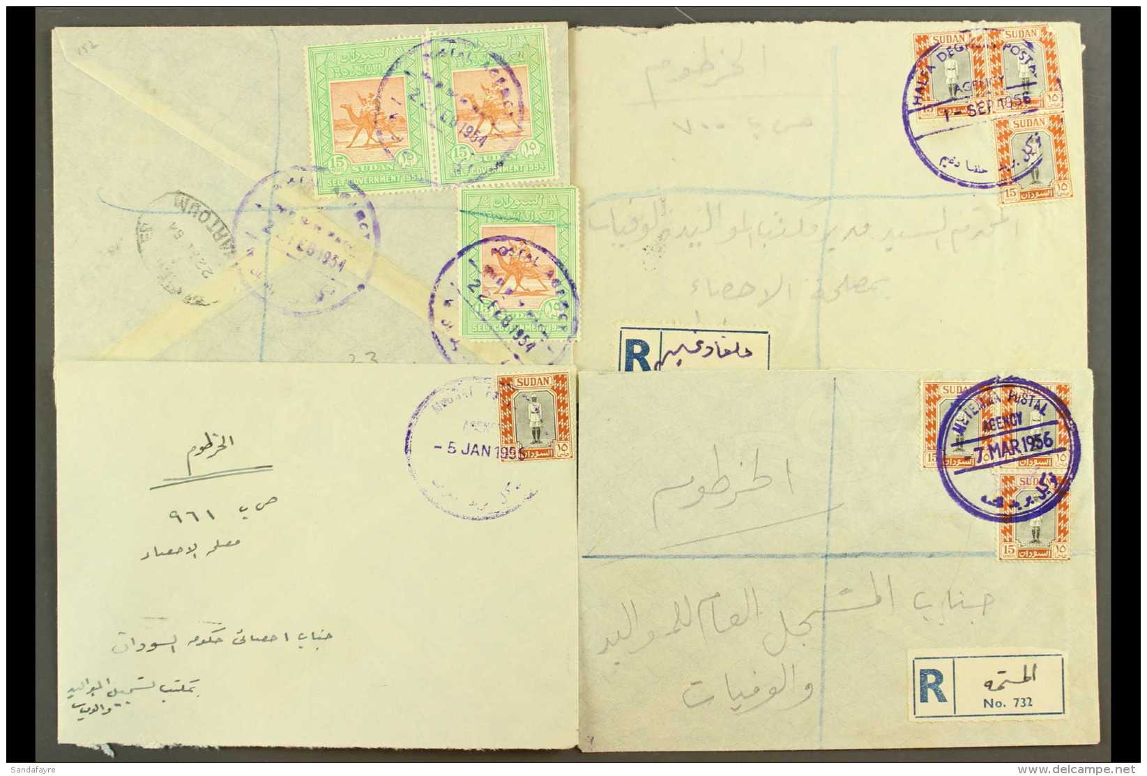 NORTHERN PROVINCE POSTAL AGENCIES 1954-1961 Interesting Collection Of Mostly Registered Covers Showing Various... - Soudan (...-1951)