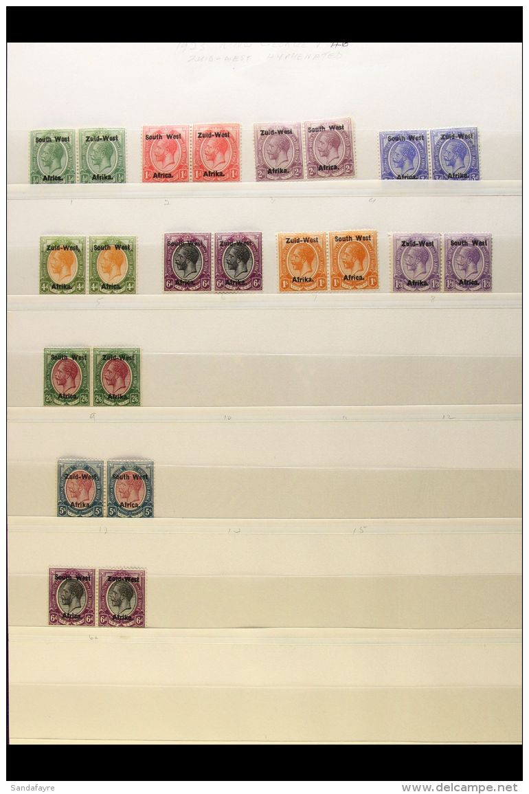 1923-6 KING'S HEADS - MINT COLLECTION Fine Looking Lot Of These Sought After Issues, All In Correct Horizontal... - Südwestafrika (1923-1990)