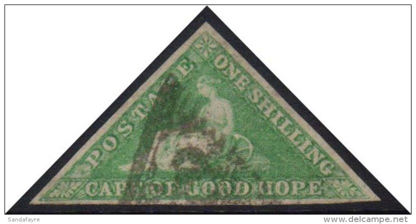 CAPE OF GOOD HOPE 1863-64 1s Bright Emerald-green, SG 21, Fine Used, Three Good Margins. For More Images, Please... - Non Classés