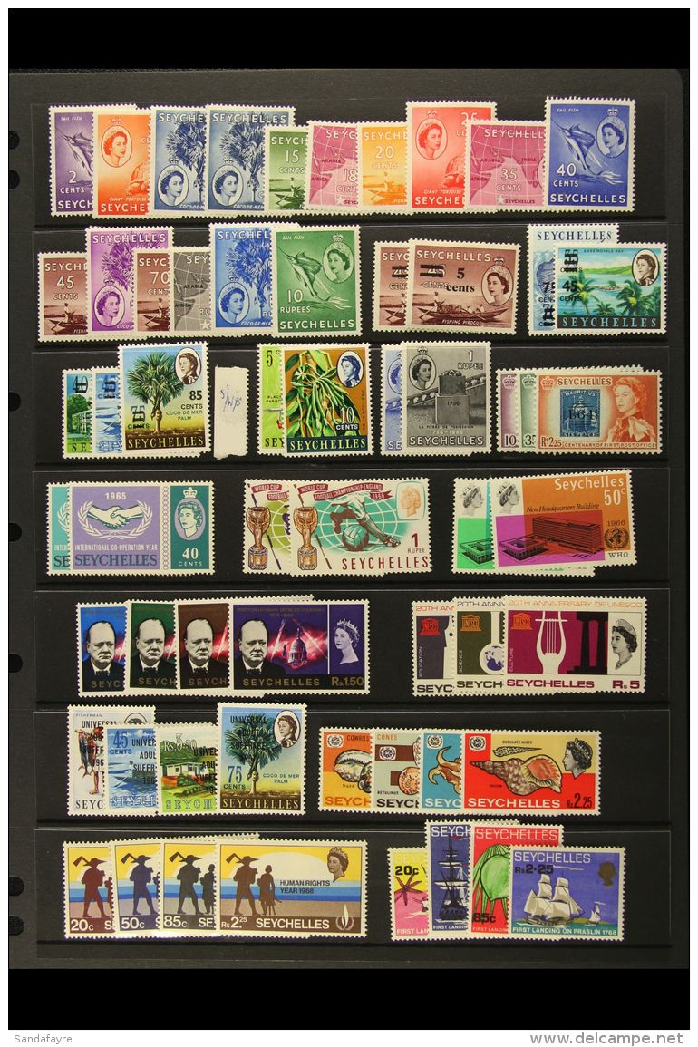 1954-68 FINE MINT COLLECTION Includes 1954-61 Defins To 10r, 1962-68 Most Defins To 10r (these Are NHM), Plus... - Seychelles (...-1976)
