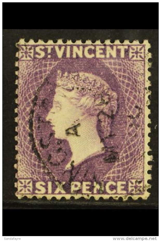 1885 6d Violet, Wmk CA, SG 52, Very Fine Used, Light Cds Cancel. For More Images, Please Visit... - St.Vincent (...-1979)