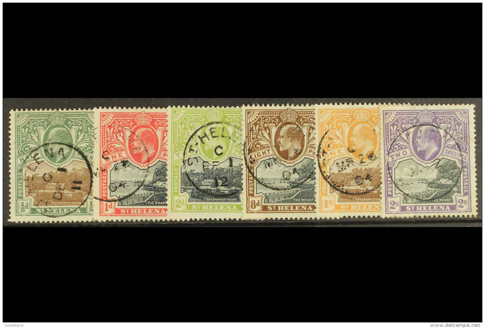 1903 Ed VII Set Complete, SG 55/60, Good To Fine Used, Each With Central Cds Cancel. (6 Stamps) For More Images,... - Sainte-Hélène
