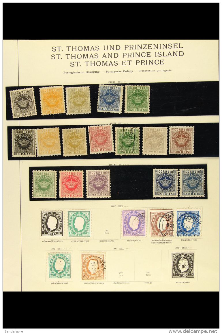 ST THOMAS AND PRINCE ISLANDS 1875-1922 An Attractive Old Time Mint And Used Collection On Pages, Incl. A Range Of... - Autres & Non Classés