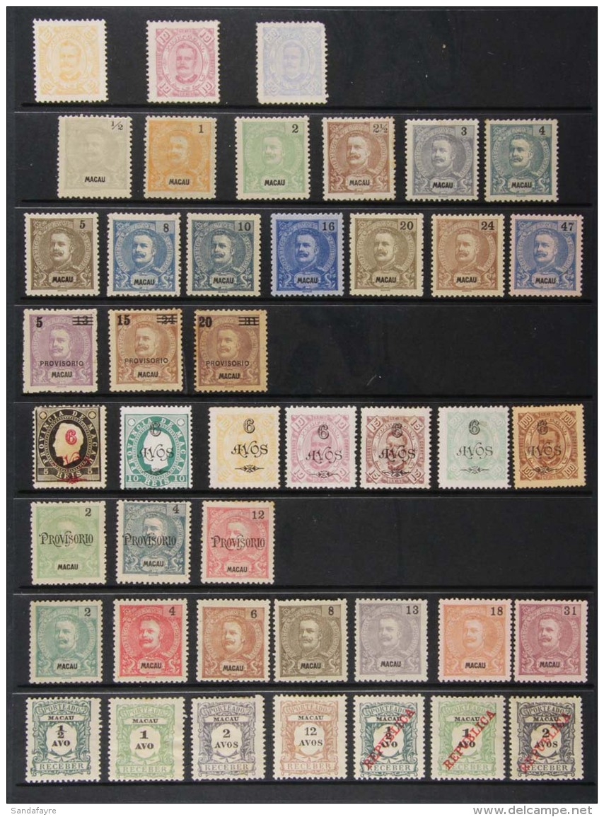 MACAU 1894-1911 All Different Mint Collection, Or Unused Without Gum Where Appropriate, And Which Includes 1894... - Autres & Non Classés