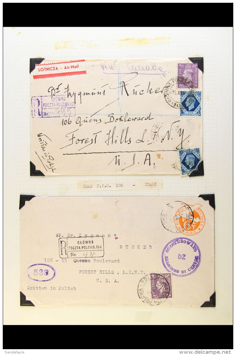 POLISH ARMY IN GREAT BRITAIN 1944-1946 Interesting Collection Of Commercial Mail Mostly Addressed To USA, Mainly... - Autres & Non Classés