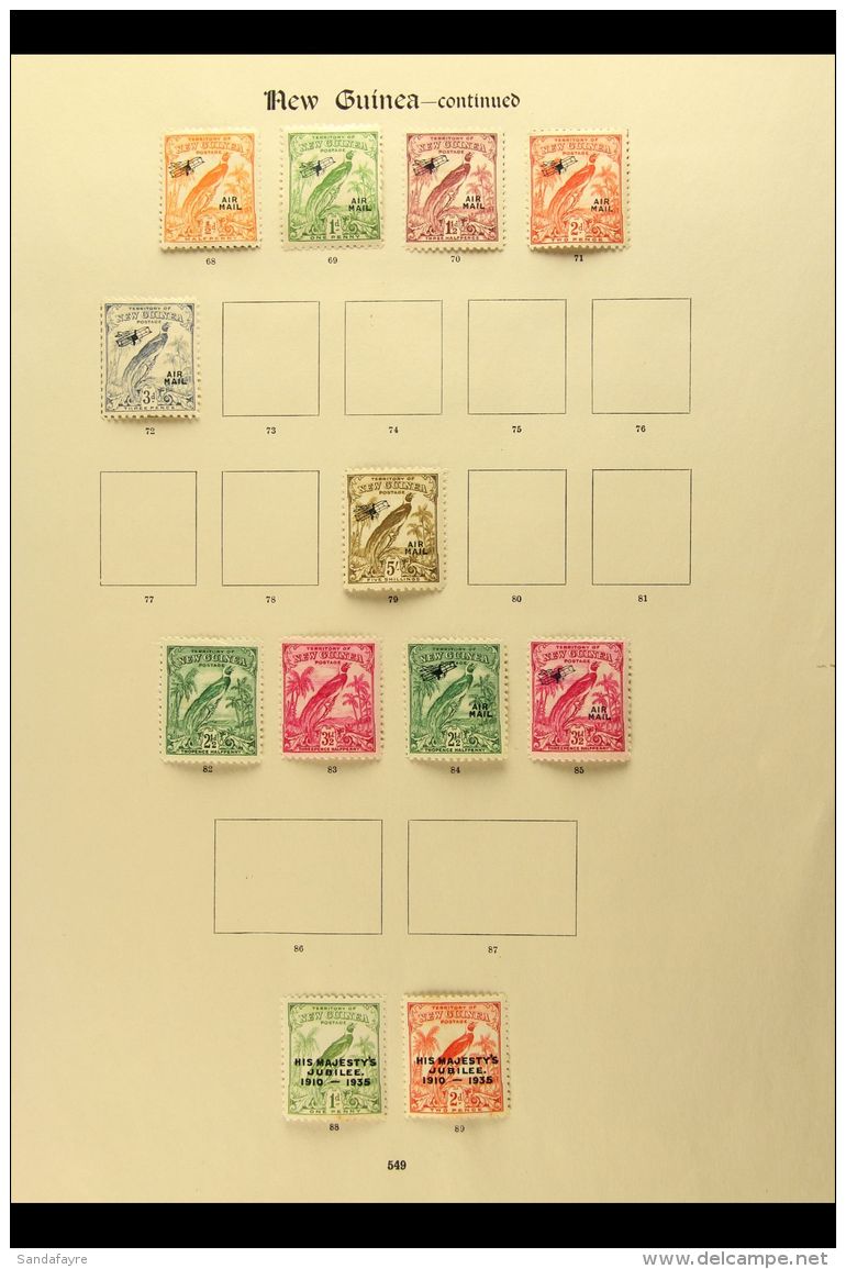 1931-1935 FINE MINT COLLECTION ON "NEW IMPERIAL" LEAVES A Lovely All Different Range Of Postage Issues, Airs... - Papua-Neuguinea