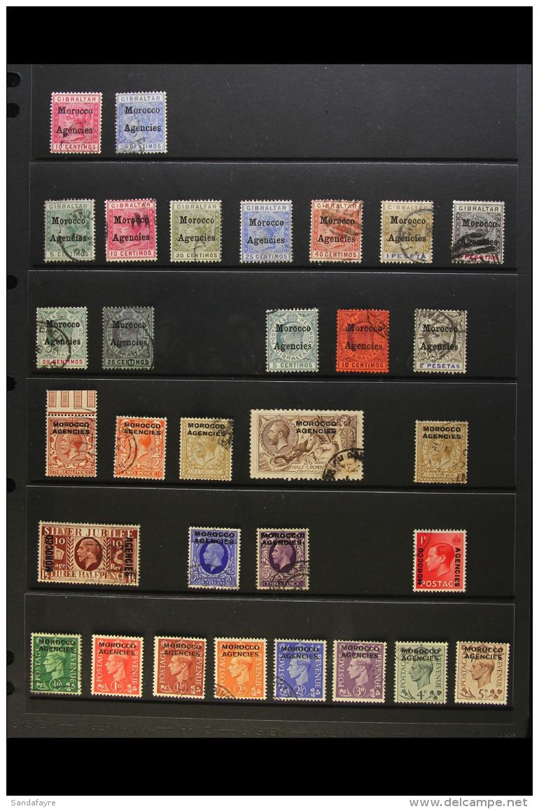 1898-1957 ALL DIFFERENT USED COLLECTION Good To Fine (mostly Fine) Condition. GIBRALTAR OVERPRINTED QV Including... - Altri & Non Classificati