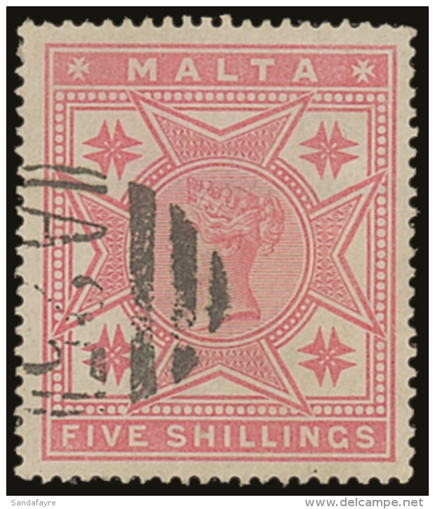 1886 5s Rose, SG 30, Fine Used With Neat "A25" Cancel. For More Images, Please Visit... - Malte (...-1964)