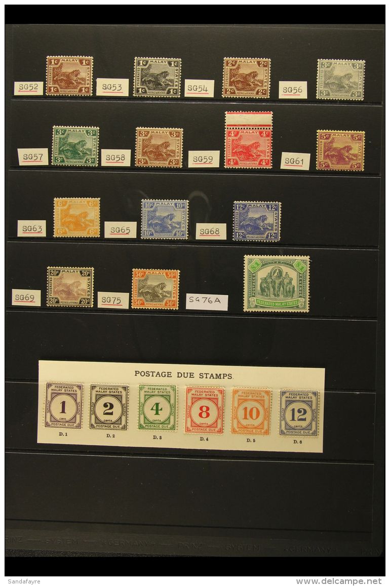 FEDERATED MALAY STATES An All Different Mint Collection With 1922-34 Range To $1, Plus 1924-26 Postage Due Set,... - Autres & Non Classés