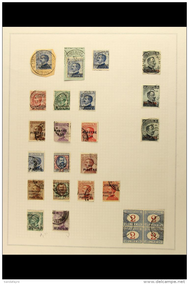 POST OFFICES IN TURKISH EMPIRE MINT &amp; USED COLLECTION, Includes Constantinople 1908 1pi On 25c &amp; 2pi On... - Autres & Non Classés