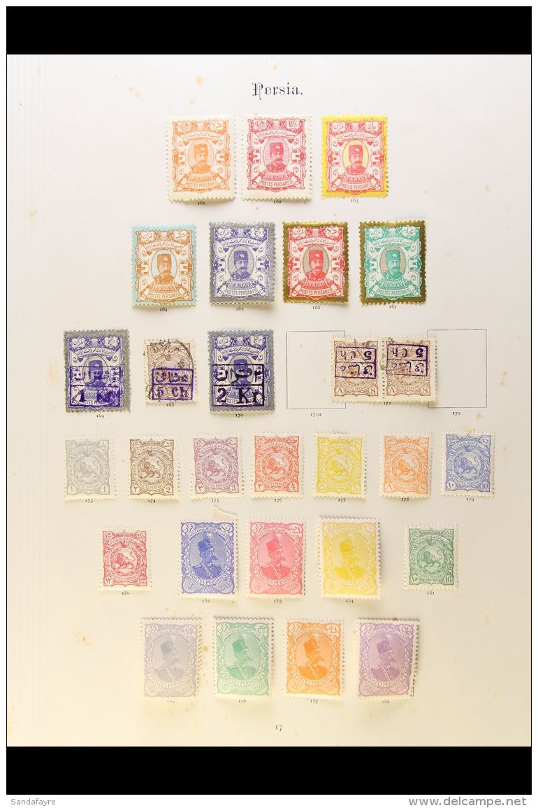 1876-1933 ATTRACTIVE OLD TIME COLLECTION On Pages, Mint Or Used Mostly All Different, Inc 1894 Set Mint, 1897... - Iran