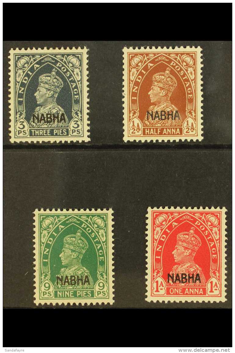 NABHA 1941 Geo VI Stamps Of 1937 Ovptd "Nabha", SG 95/8, Very Fine Mint. (4 Stamps) For More Images, Please Visit... - Sonstige & Ohne Zuordnung