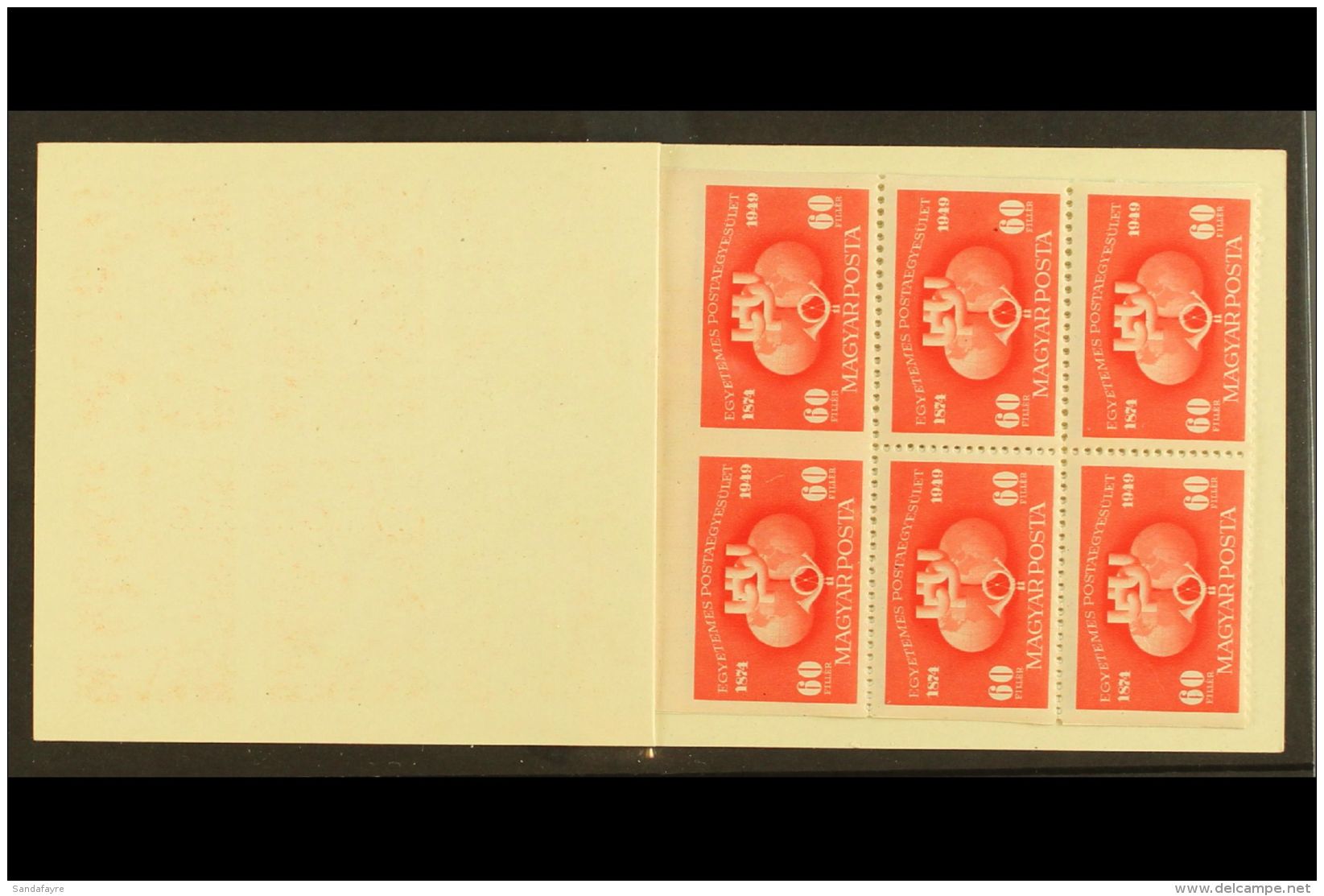 1950 UPU BOOKLET Containing Complete UPU Set Including Air Issue As Panes Of 6 Stamps, TOP Two Stamps Vertically... - Altri & Non Classificati