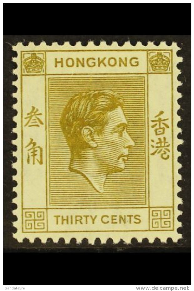 1938 30c Yellow Olive Geo VI, SG 151, Superb Never Hinged Mint. For More Images, Please Visit... - Sonstige & Ohne Zuordnung