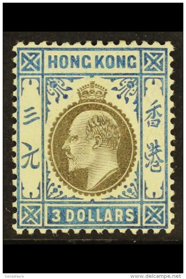 1904 $3 Slate And Dull Blue, Wmk MCA, Ed VII, Very Fine And Fresh Mint. For More Images, Please Visit... - Altri & Non Classificati