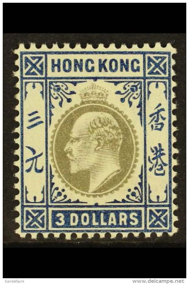 1903 $3 Slate And Dull Blue, Wmk CA, Ed VII, SG 74, Superb Mint. Barely Hinged And Well Centered With Full... - Other & Unclassified