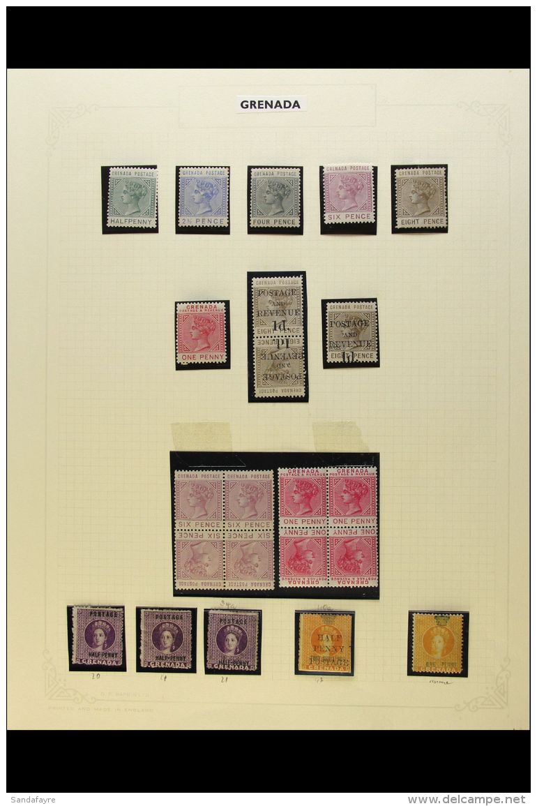 1881-1951 ATTRACTIVE FINE MINT COLLECTION In Hingeless Mounts On Leaves, Inc 1881 &frac12;d (x3 Shades), 1883 Set... - Grenada (...-1974)