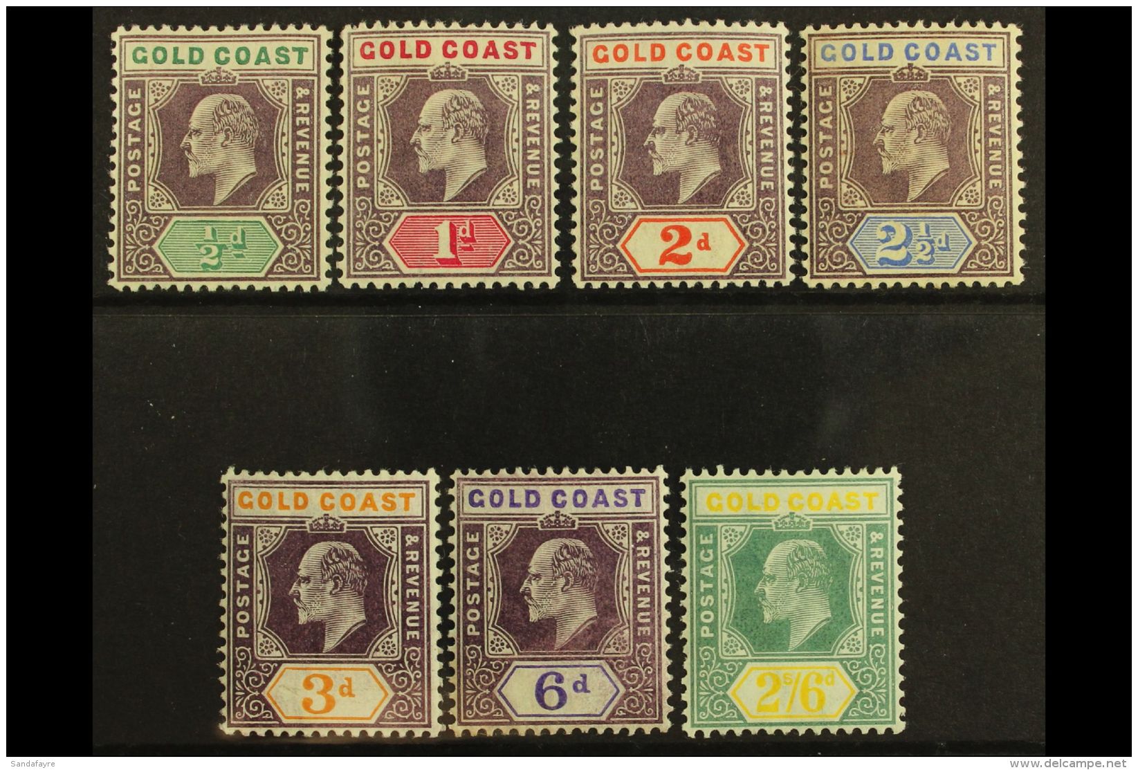 1904-06 (wmk Mult Crown CA) KEVII Set, SG 49/57, Very Fine Mint. (7 Stamps) For More Images, Please Visit... - Côte D'Or (...-1957)