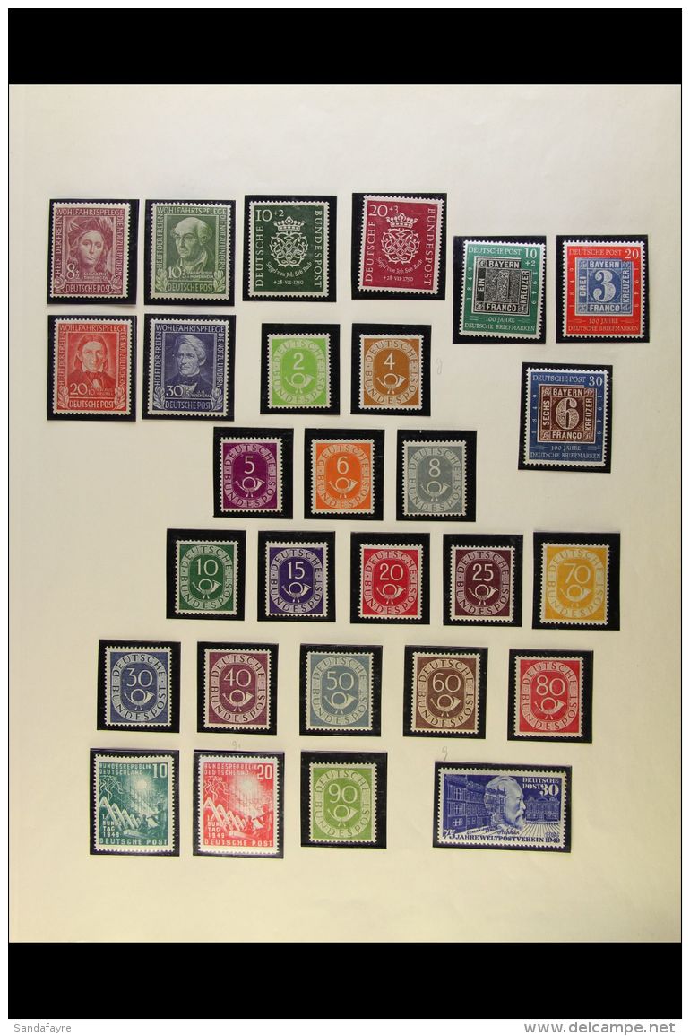 1949-1959 COMPLETE NEVER HINGED MINT COLLECTION In Hingeless Mounts On Leaves, ALL DIFFERENT, Inc 1949 UPU,... - Autres & Non Classés