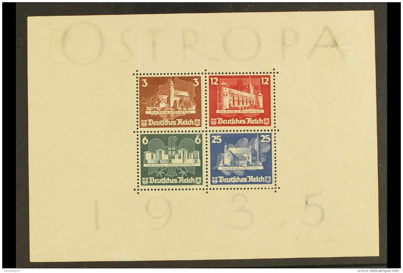 1935 "OSTROPA" Miniature Sheet (Mi Block 3, SG MS576a) Unused, Couple Of Small Faults. For More Images, Please... - Other & Unclassified