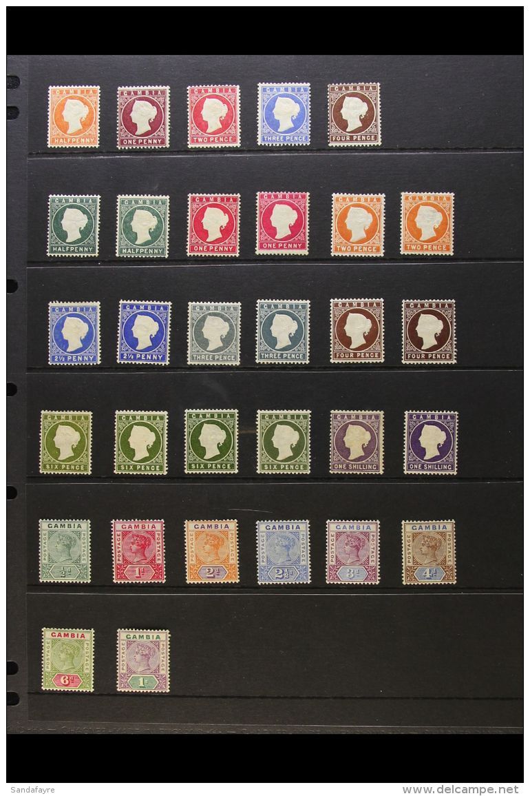 1880-1922 FINE/VERY FINE MINT All Different Collection. With 1880-81 (wmk Crown CC Upright) Set To 4d; 1886-93... - Gambie (...-1964)