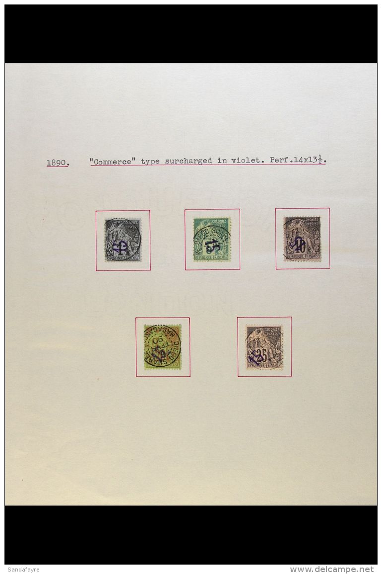 DIEGO SUAREZ 1890-1892 FINE MINT COLLECTION On Leaves, Inc 1890 Surcharges Set, 1890 Litho Set Inc 25c Pair, 1891... - Autres & Non Classés