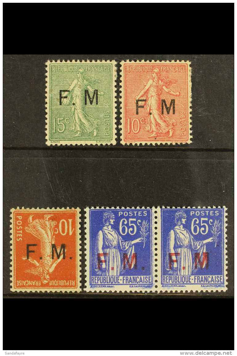 MILITARY FRANK 1904-37 Group Of Varieties Incl. 15c Slate-green &amp; 10c Rose Missing Stops After "M" And Same On... - Autres & Non Classés