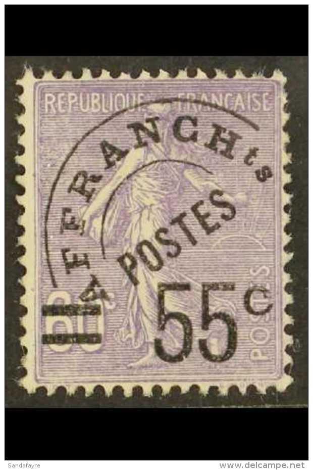 1926 Precancelled 55c On 60c Violet "Semeuse" (Yvert 47, SG 443) Never Hinged Mint. For More Images, Please Visit... - Autres & Non Classés