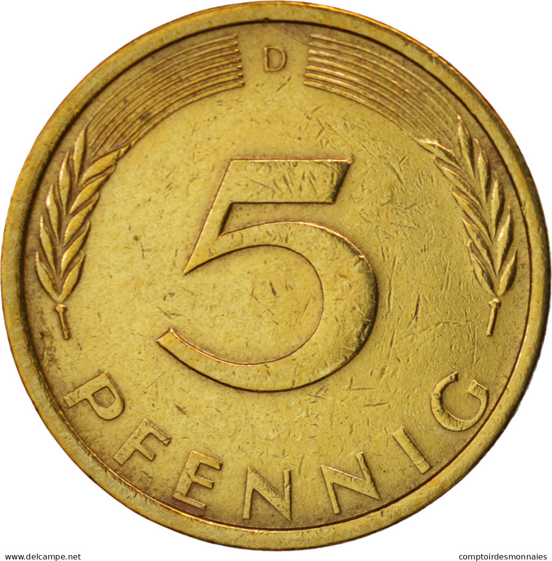 Monnaie, République Fédérale Allemande, 5 Pfennig, 1972, Munich, TTB, Brass - 5 Pfennig