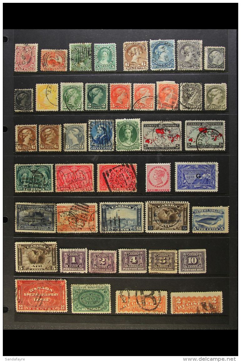 1859-2000's MOSTLY USED RANGES On Stock Pages, Inc (all Used) 1864 2c (repair), 1868-90 6c, 12&frac12;c &amp; 15c... - Autres & Non Classés