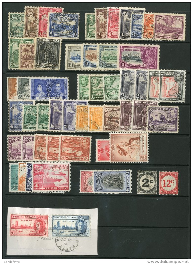 1931-52 A Useful Fine Used Collection, Incl. 1934-51 To 96c, 1935 Jubilee Set, 1938-52 To Both $2 Perfs And All... - Guyana Britannica (...-1966)