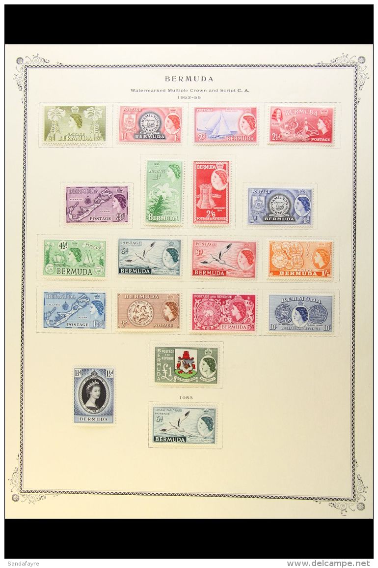 1953-1972 COMPREHENSIVE VERY FINE MINT COLLECTION On Pages, ALL DIFFERENT, Inc 1953-62 Set, 1962-68 Set, 1970... - Bermuda