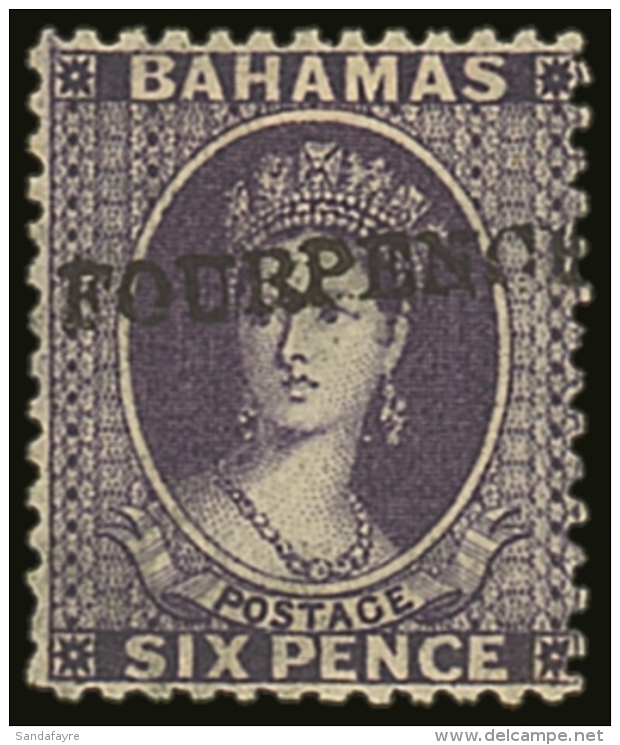 1883 4d On 6d Deep Violet, SG 45, Very Fine Mint. Lovely Full Colour And Well Centred For This Issue. Scarce. For... - Sonstige & Ohne Zuordnung