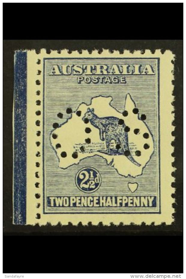 OFFICIAL 1915-28 2&frac12;d Deep Blue Punctured "OS", SG O44, Never Hinged Mint With Sheet Margin At Left. For... - Altri & Non Classificati