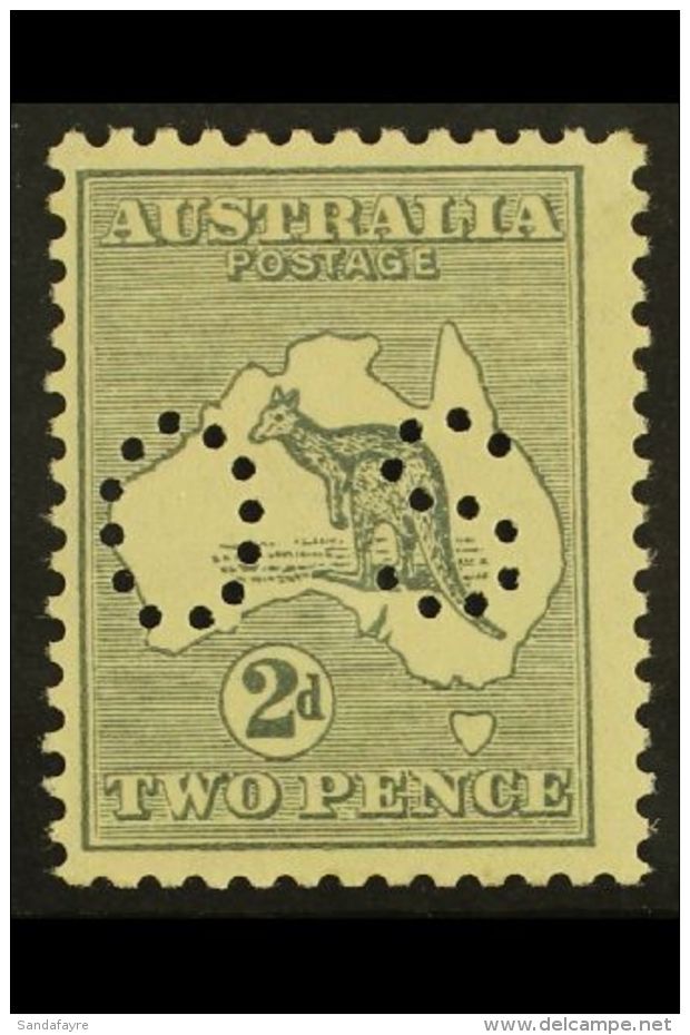 OFFICIAL 1915 2d Grey Punctured "OS", SG O31, Never Hinged Mint With Faintly Browned Gum. For More Images, Please... - Other & Unclassified