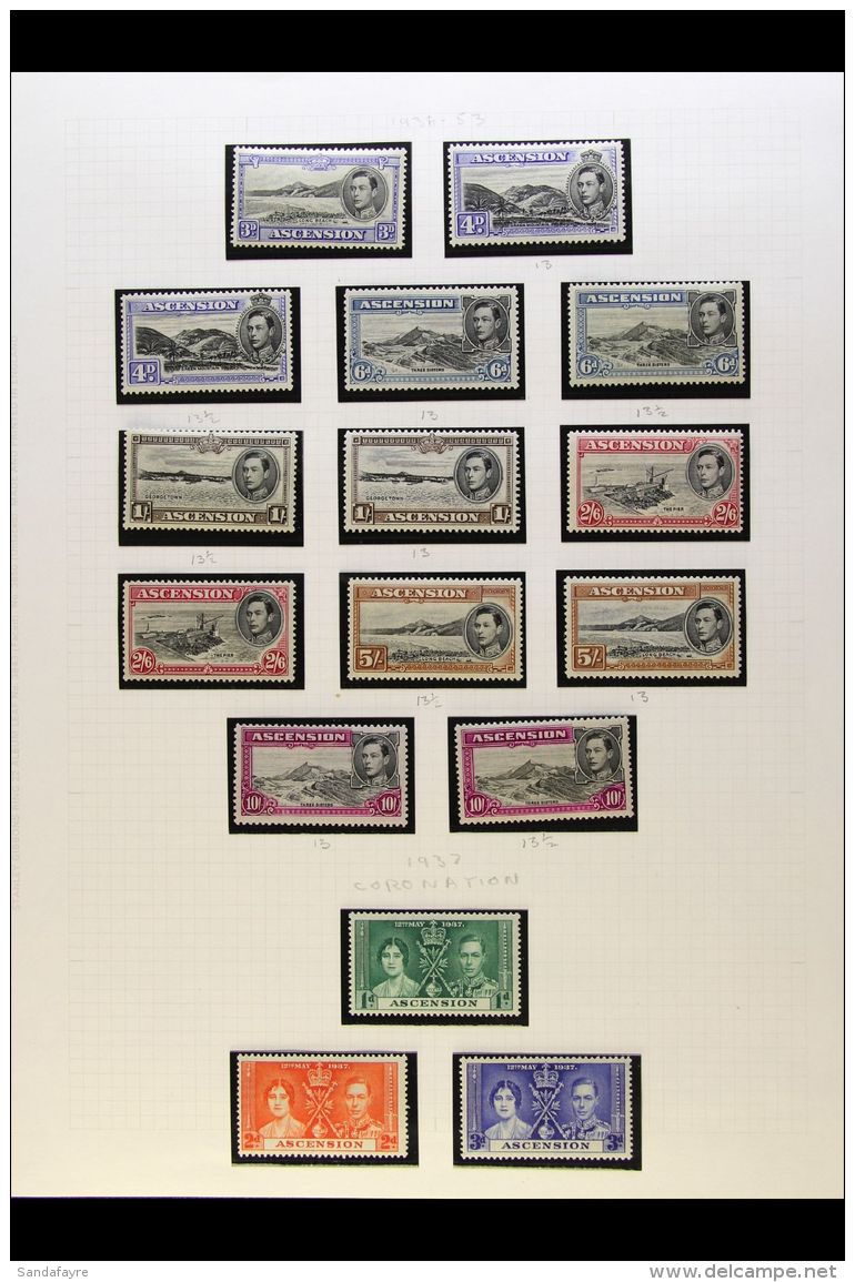 1937-53 KING GEORGE VI COMPLETE MINT COLLECTION An Attractive Fine Mint Collection Which Includes The 1938-53... - Ascension (Ile De L')