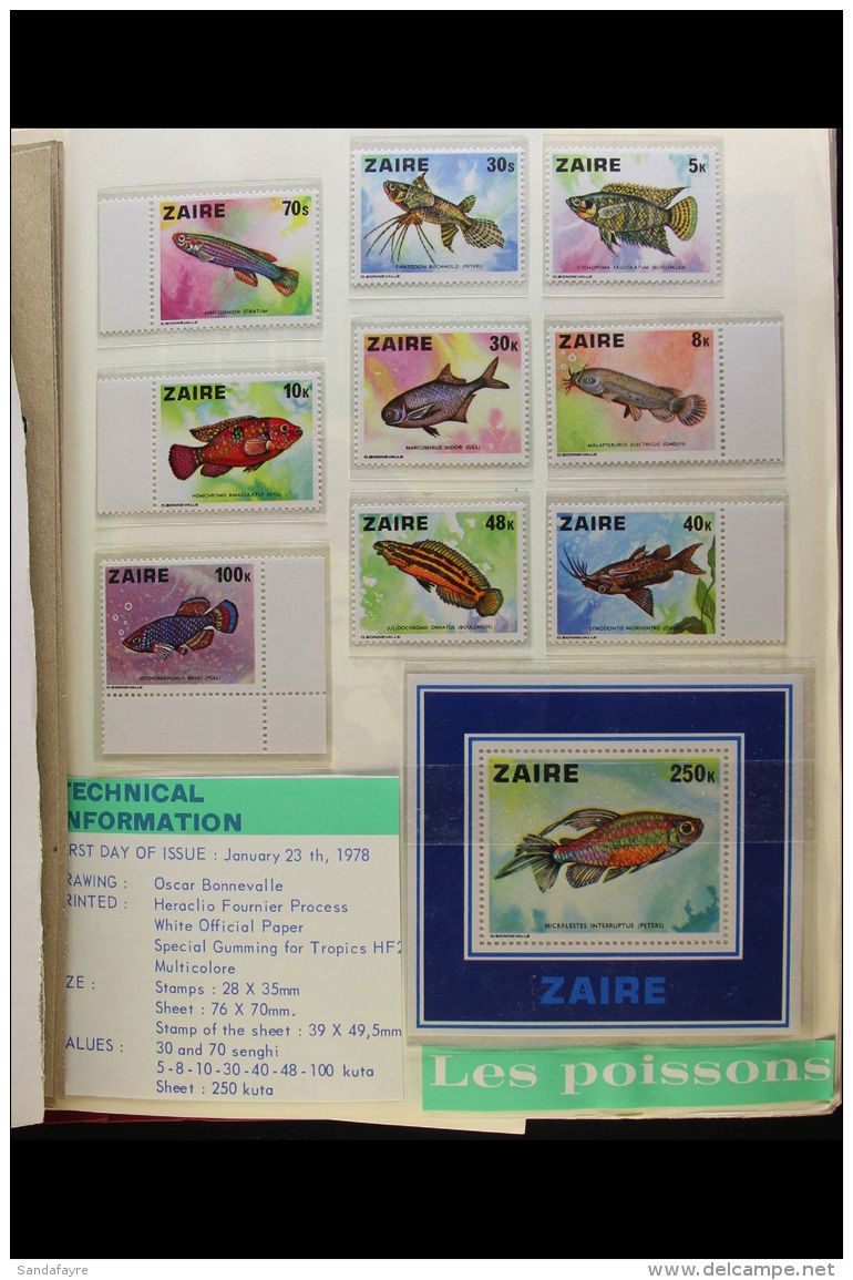 CONGO / ZAIRE &amp; RWANDA 1960-1978 NEVER HINGED MINT All Different Sets &amp; Mini-sheets In Hingeless Mounts In... - Autres & Non Classés