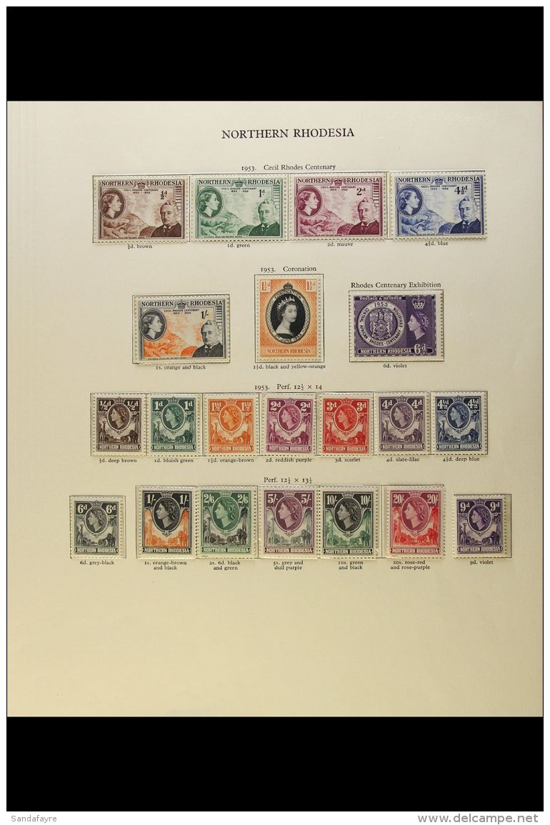 THE RHODESIAS 1953-60 FINE NEVER HINGED MINT QEII COLLECTION With Nyasaland And Northern &amp; Southern Rhodesia... - Sonstige & Ohne Zuordnung