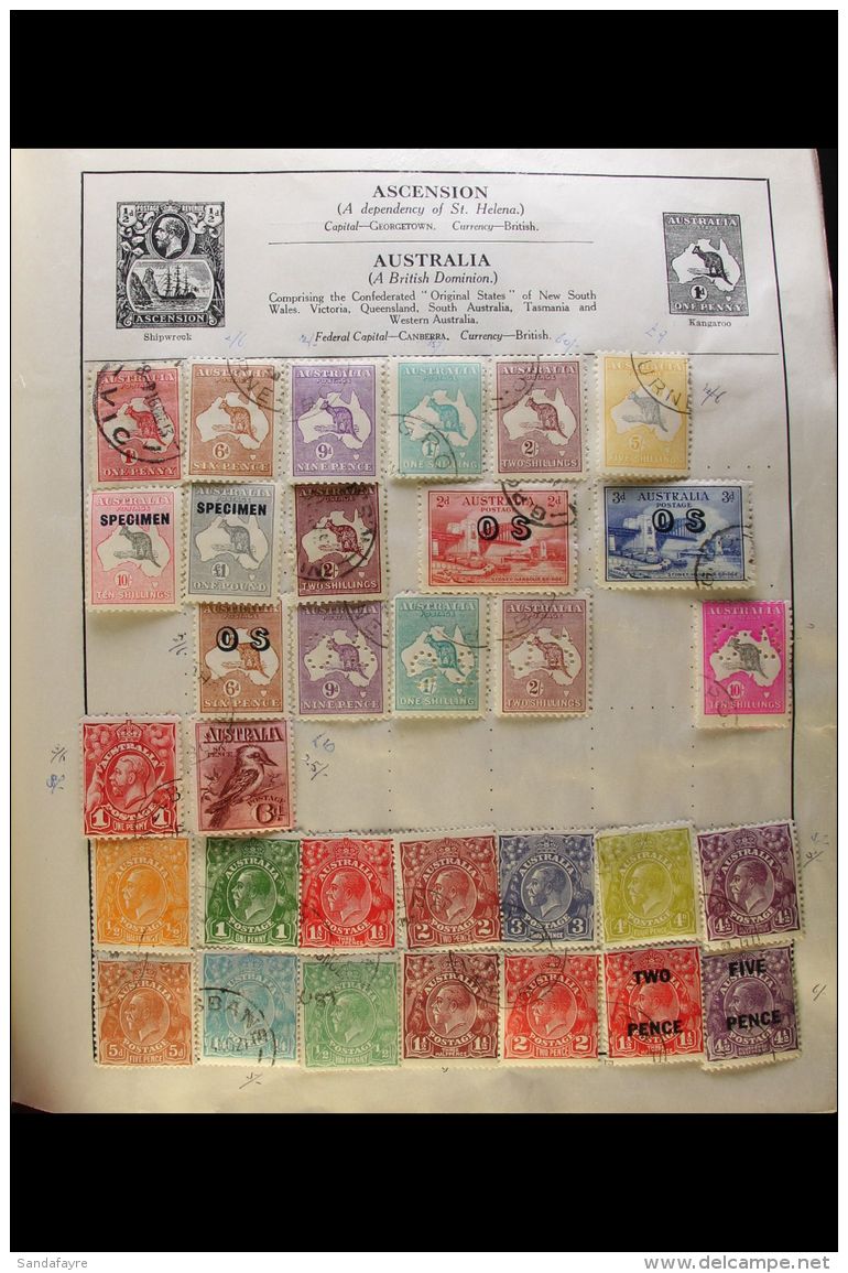 INTERESTING 'OLDE TYME' WORLD COLLECTION. 1841-1940's Mint &amp; Used Mostly All Different Collection In A Well... - Andere & Zonder Classificatie