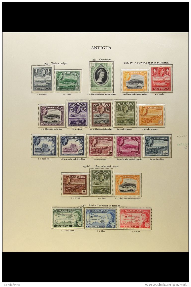 BRITISH WEST INDIES 1953/62 FINE NEVER HINGED MINT QEII COLLECTION On "New Age" Printed Album Pages, Each Country... - Other & Unclassified