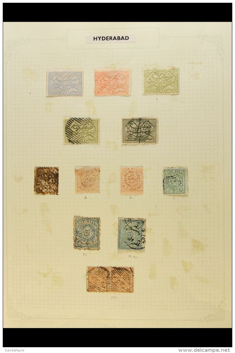 HYDERABAD 1869-1947 MINT &amp; USED COLLECTION On Leaves, Inc 1937-41 Set Mint (mostly NHM), Good Official... - Autres & Non Classés