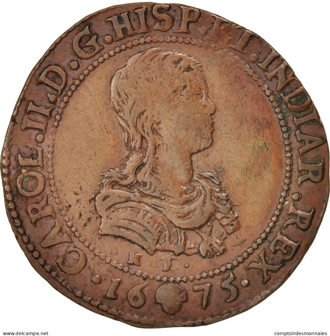 Pays-Bas, Jeton, Belgium, Charles II, Bruxelles, Bureau Des Finances, 1675, TTB - Other & Unclassified