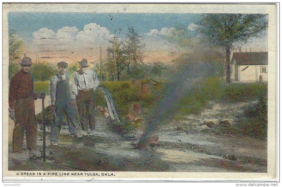 Near TULSA - A Break In A Pipe Near Tulsa, Oklahoma - Tulsa