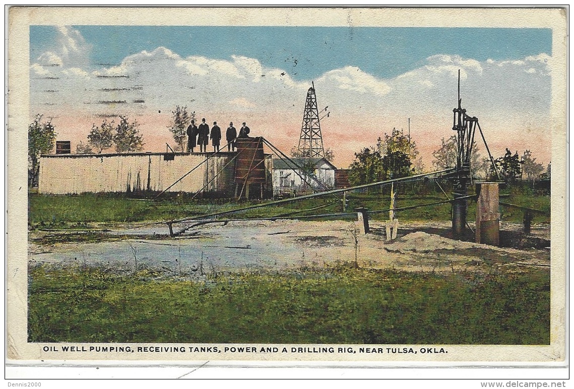 Near TULSA - Oil Well Pumping, Receiving Tanks, Power And A Drilling Rig, Near Tulsa, Oklahoma - Tulsa