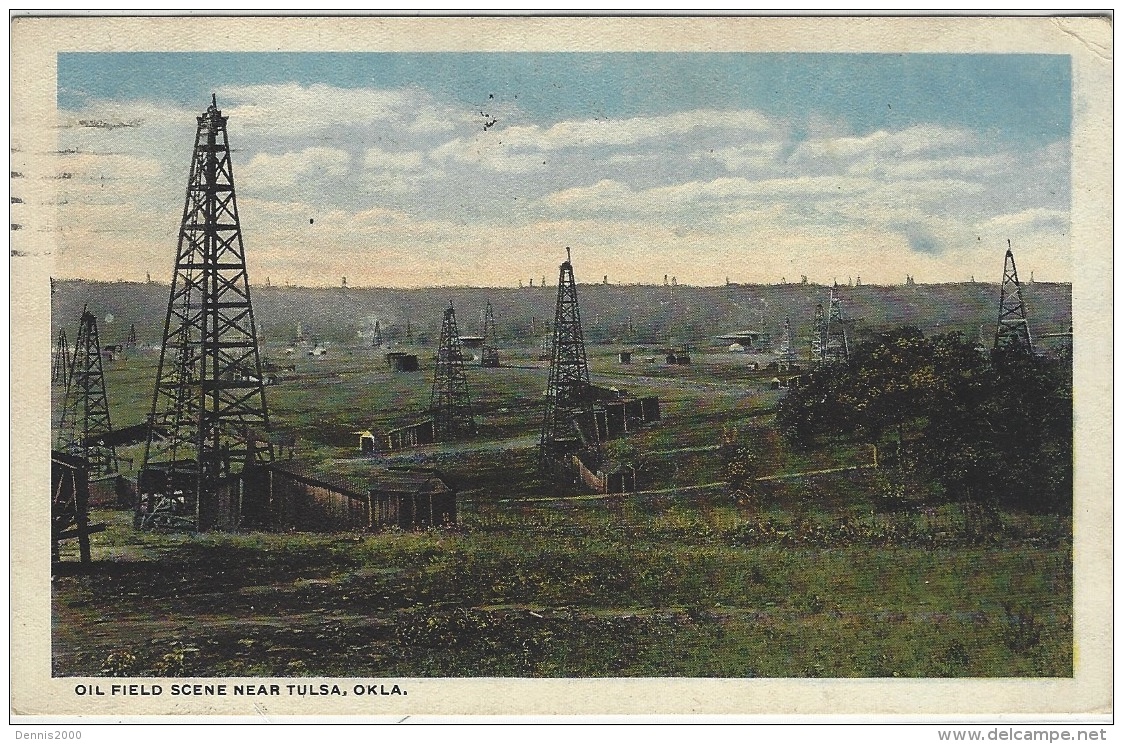 Near TULSA - Oil Field Scene Near Tulsa, Oklahoma - Tulsa