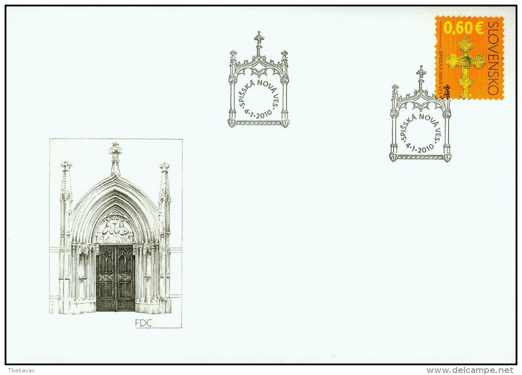 Slovakia 2010, FDC Cover Church Of The Virgin Mary Mi.# 628, Ref.bbzg - FDC