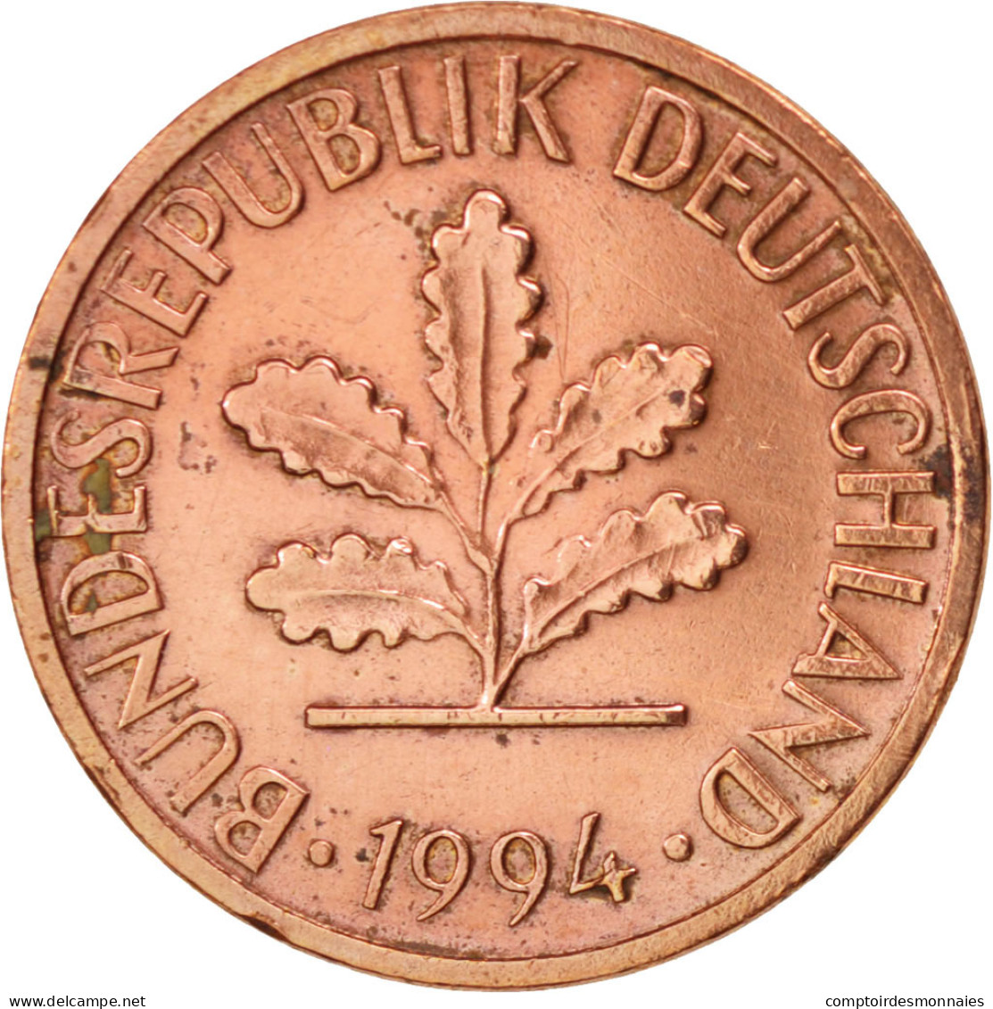 Monnaie, République Fédérale Allemande, Pfennig, 1994, Stuttgart, TTB, Copper - 1 Pfennig